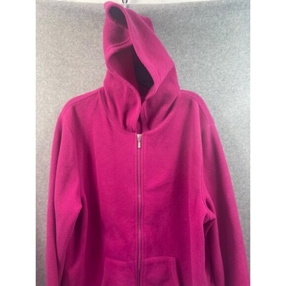 Hoodie Full Zip Jacket Womens Pink Pockets Warm Comfy Casual - Picture 4 of 13